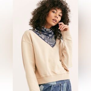 James tan bandana sweatshirt from Free‎ People, Y2K ,size XS
